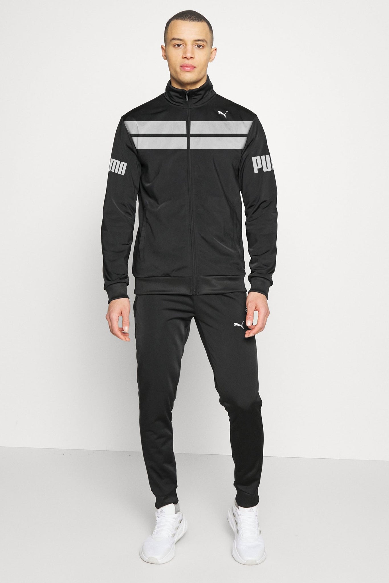 P.U.M.A Men Zipper Tracksuit in Black